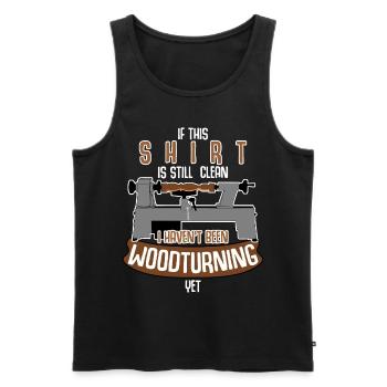 Turning Woodturning Turner - Men's Premium Organic Tank Top - black - Front - Michal (187cm)