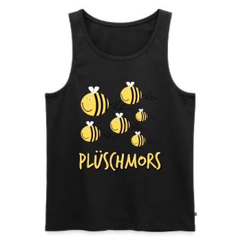 Plüschmors Plattdeutsch - Männer Premium Bio Tank Top - Schwarz - Vorne - Michal (187cm)