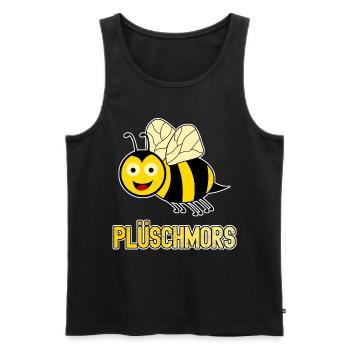 Plattdeutsch Hummeln Plüschmors - Männer Premium Bio Tank Top - Schwarz - Vorne - Michal (187cm)