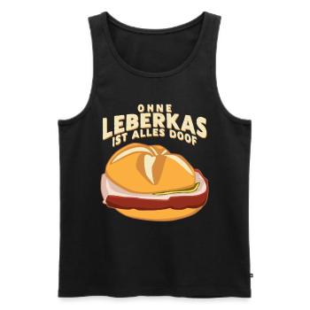 Leberkäse Leberkäsesemmel Leberkas - Männer Premium Bio Tank Top - Schwarz - Vorne - Michal (187cm)