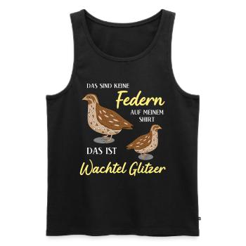 Wachteln Federn Wachtel - Männer Premium Bio Tank Top - Schwarz - Vorne - Michal (187cm)