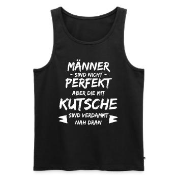 Kutsche Pferdekutsche Männer Kutscher - Männer Premium Bio Tank Top - Schwarz - Vorne - AI Model Male 178 light (178cm)