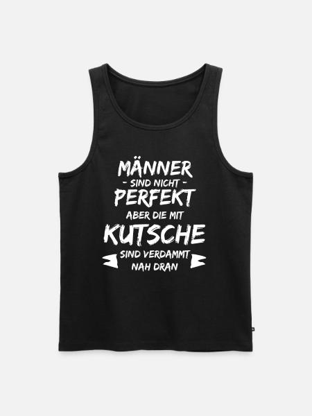 Kutsche Pferdekutsche Männer Kutscher - Männer Premium Bio Tank Top - Schwarz