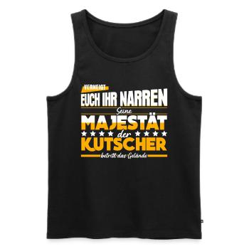 Kutsche Pferdekutsche Witz Kutscher - Männer Premium Bio Tank Top - Schwarz - Vorne - AI Model Male 178 light (178cm)
