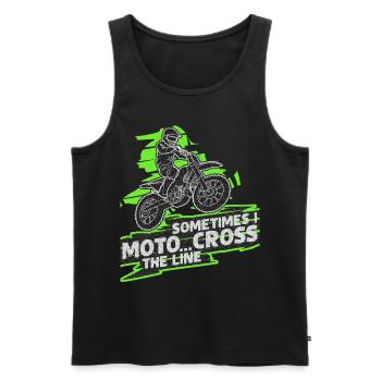 Motorcross Proverbes Motocross - Débardeur bio Premium Homme - noir - Devant - Michal (187cm)