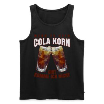 Cola Korn Alkohol Spruch Saufen - Männer Premium Bio Tank Top - Schwarz - Vorne - Michal (187cm)