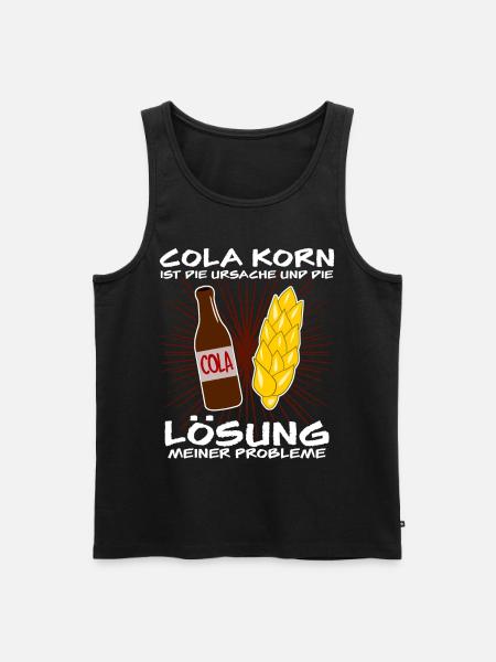 Cola Korn - Männer Premium Bio Tank Top - Schwarz