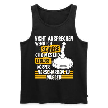 Eisstock Stockschießen Witz Stocksport - Männer Premium Bio Tank Top - Schwarz - Vorne - AI Model Male 178 light (178cm)