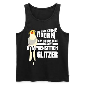 Nymphensittich Federn Nymphensittiche - Männer Premium Bio Tank Top - Schwarz - Vorne - AI Model Male 178 light (178cm)