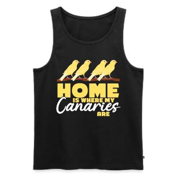 Kanarienvogel Vogel Kanarienvögel - Männer Premium Bio Tank Top - Schwarz - Vorne - AI Model Male 178 light (178cm)