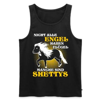 Shetty Shetland Ponys Pferd Shetlandpony - Männer Premium Bio Tank Top - Schwarz - Vorne - Michal (187cm)