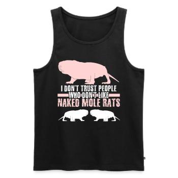 Naked Mole Rats Nacktmull - Männer Premium Bio Tank Top - Schwarz - Vorne - Michal (187cm)
