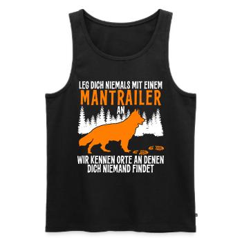 Mantrailing Hund Suchhund Mantrailer - Männer Premium Bio Tank Top - Schwarz - Vorne - Michal (187cm)