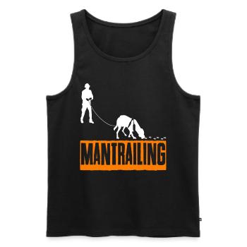 Mantrailing Rescue Dog Tracking Dog - Men's Premium Organic Tank Top - black - Front - AI Model Male 178 light (178cm)