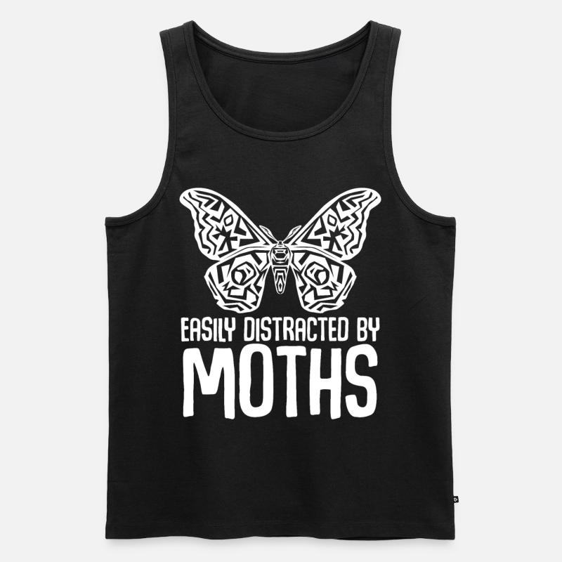 Motten Meme Motte - Männer Premium Bio Tank Top - Schwarz