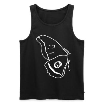 Motten Umriss Flügel Motte - Männer Premium Bio Tank Top - Schwarz - Vorne - AI Model Male 178 light (178cm)