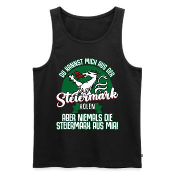 Österreich Steirer Steiermark - Männer Premium Bio Tank Top - Schwarz - Vorne - Michal (187cm)