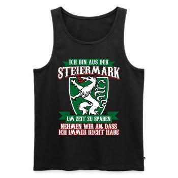 Steiermark Steirer Österreich - Männer Premium Bio Tank Top - Schwarz - Vorne - Michal (187cm)