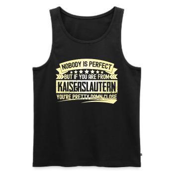 Kaiserslautern perfect Kaiserslautern - Men's Premium Organic Tank Top - black - Front - Michal (187cm)