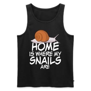 Schnecken Snails Snail Witz Schnecke - Männer Premium Bio Tank Top - Schwarz - Vorne - AI Model Male 178 light (178cm)