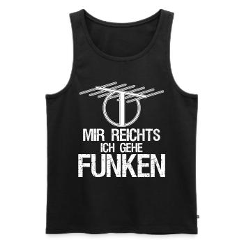 Amateurfunk Funk Antenne Amateurfunker - Männer Premium Bio Tank Top - Schwarz - Vorne - AI Model Male 178 light (178cm)