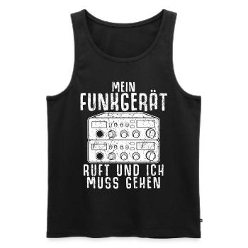 Amateurfunk CB-Funk Funker Amateurfunker - Männer Premium Bio Tank Top - Schwarz - Vorne - AI Model Male 178 light (178cm)