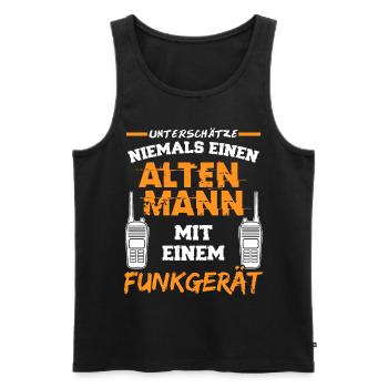 Amateurfunk Funkgerät Amateurfunker - Männer Premium Bio Tank Top - Schwarz - Vorne - AI Model Male 178 light (178cm)