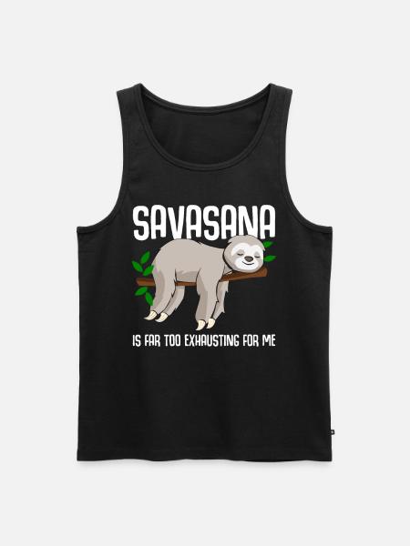 Savasana Sloth Yoga - Men's Premium Organic Tank Top - black