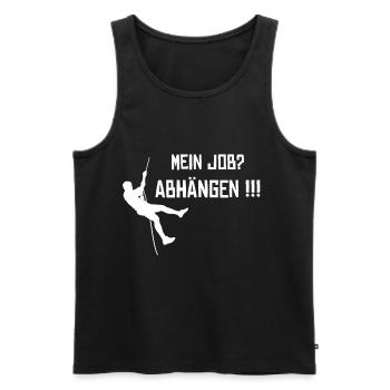 Industriekletterer Job Gebäudereiniger - Männer Premium Bio Tank Top - Schwarz - Vorne - Michal (187cm)