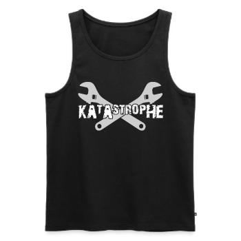 Katastrophe Spruch Werkzeug Mechaniker - Männer Premium Bio Tank Top - Schwarz - Vorne - AI Model Male 178 light (178cm)