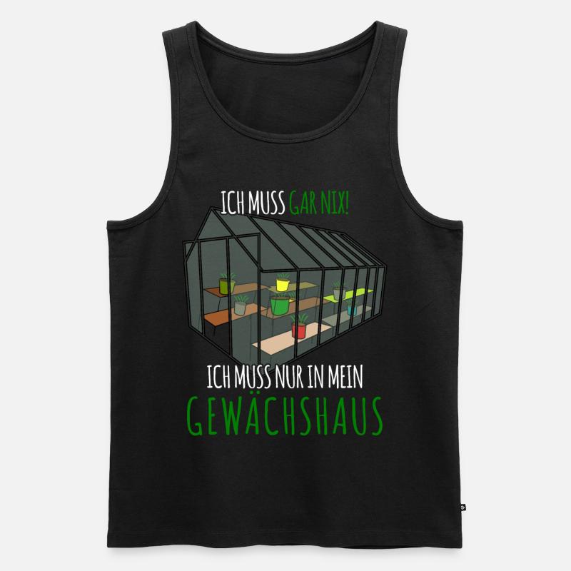 Gewächshaus Galabauer Witz Gärtner - Männer Premium Bio Tank Top - Schwarz