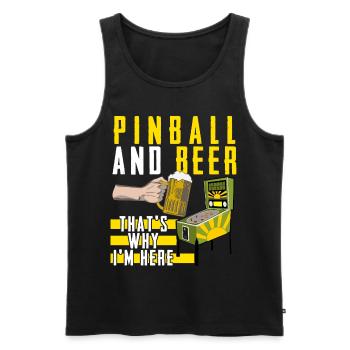 Pinball Pinball Table Pinball Machine - Men's Premium Organic Tank Top - black - Front - AI Model Male 178 light (178cm)