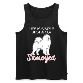 Samojede dog Samoyede Samoyed Hunde Hund - Männer Premium Bio Tank Top - Schwarz - Vorne - AI Model Male 178 light (178cm)