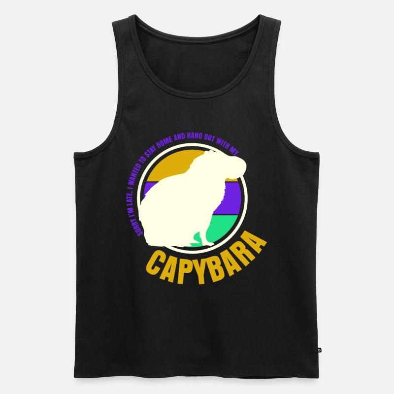 Capybaras Wasserschwein Capybara - Männer Premium Bio Tank Top - Schwarz