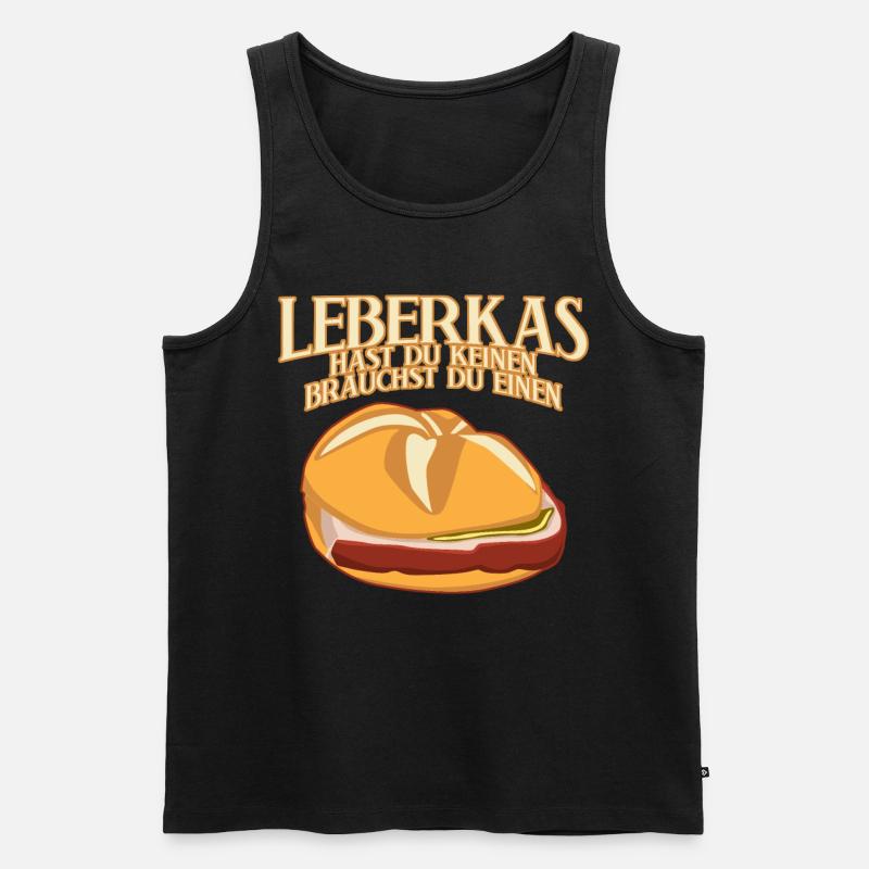 Leberkas Spruch Leberkäse - Männer Premium Bio Tank Top - Schwarz