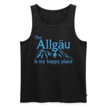 Allgäu Allgäuer - Männer Premium Bio Tank Top - Schwarz - Vorne - Michal (187cm)