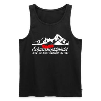 Schwarzwald Schwarzwälder Schwarzwaldbub - Männer Premium Bio Tank Top - Schwarz - Vorne - Michal (187cm)
