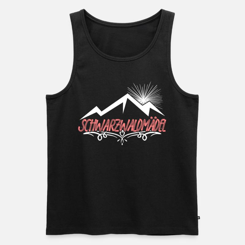 Schwarzwald Mädel Frau Schwarzwaldbub - Männer Premium Bio Tank Top - Schwarz