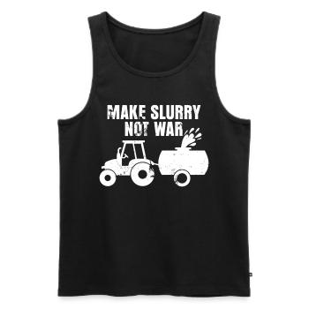 Manure Slurry Tractor Farmer Farmer - Men's Premium Organic Tank Top - black - Front - Michal (187cm)
