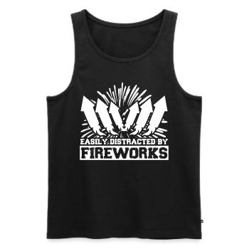 Pyro Feuerwerk Feuerwerker Pyrotechnik - Männer Premium Bio Tank Top - Schwarz - Vorne - AI Model Male 178 light (178cm)