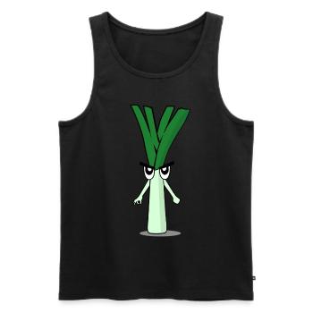 Looked in Leeks Looked in - Men's Premium Organic Tank Top - black - Front - Michal (187cm)
