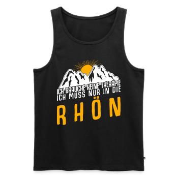 Rhön Wandern Klettern Rhöner Berge - Männer Premium Bio Tank Top - Schwarz - Vorne - AI Model Male 178 light (178cm)