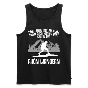 Rhön Wandern und Rhöner Berge - Männer Premium Bio Tank Top - Schwarz - Vorne - AI Model Male 178 light (178cm)