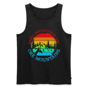 Erzgebirge Ore Mountains Erzgebirger - Männer Premium Bio Tank Top - Schwarz - Vorne - Michal (187cm)