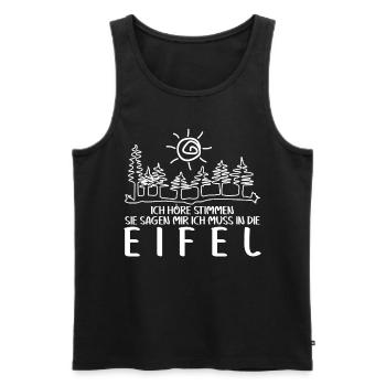 Eifel Eifeler Ich höre Stimmen Eifler - Männer Premium Bio Tank Top - Schwarz - Vorne - AI Model Male 178 light (178cm)