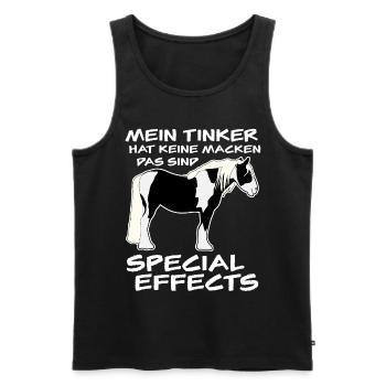 Irish Tinker Reiten Pferd Pferde - Männer Premium Bio Tank Top - Schwarz - Vorne - Michal (187cm)