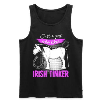 Irish Tinker Horse Rider Horses - Men's Premium Organic Tank Top - black - Front - AI Model Male 178 light (178cm)