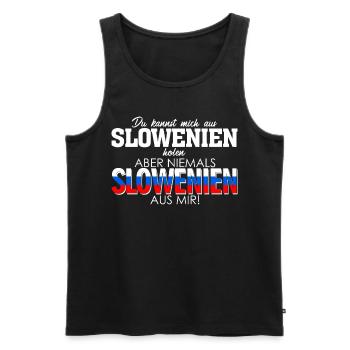 Slowenien Heimat Wurzeln Slowene - Männer Premium Bio Tank Top - Schwarz - Vorne - AI Model Male 178 light (178cm)
