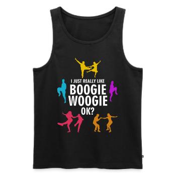 Boogie Woogie I like Boogie-Woogie - Men's Premium Organic Tank Top - black - Front - AI Model Male 178 light (178cm)