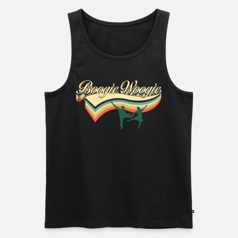 Boogie Woogie Retro Spruch Boogie-Woogie - Männer Premium Bio Tank Top - Schwarz
